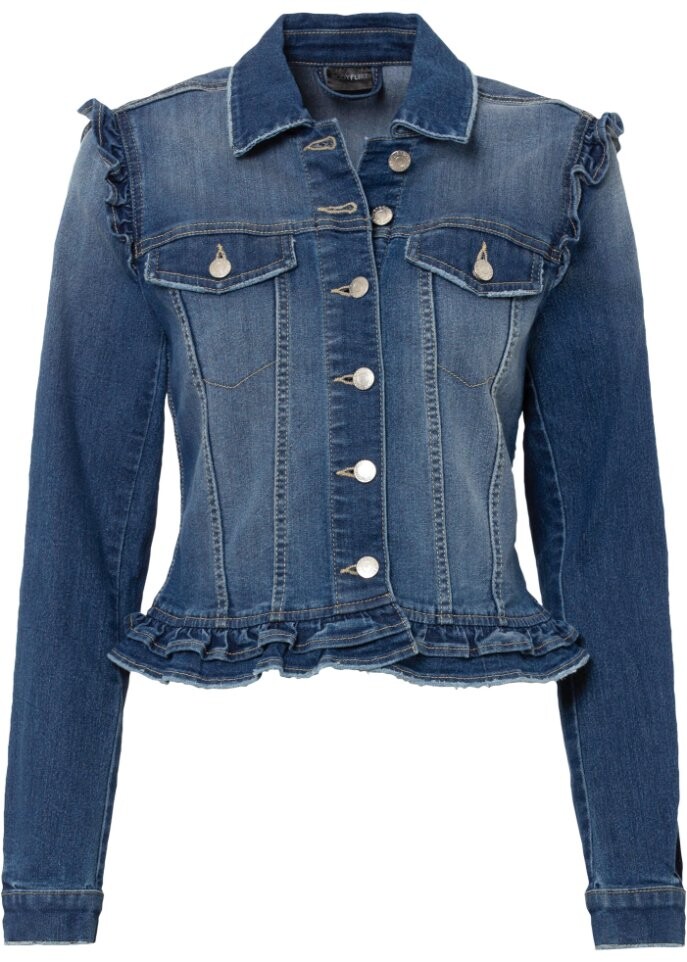 Джинсовая куртка с воланами Bodyflirt, синий
Джинсовая куртка с воланами Bodyflirt, синий