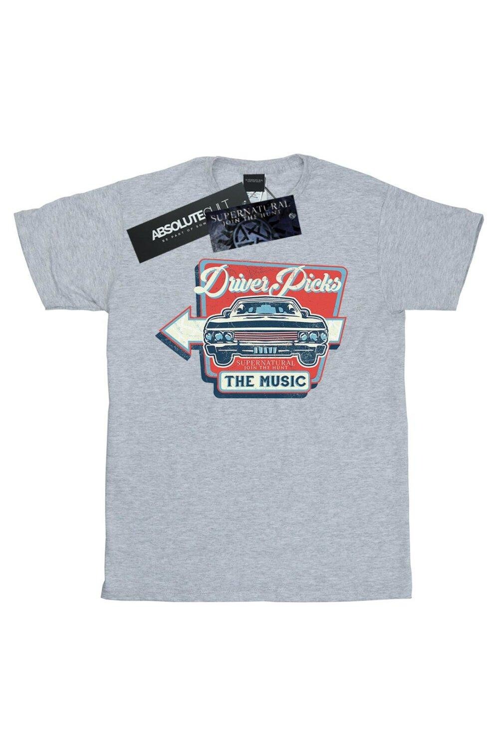 Футболка «Водитель выбирает музыку» Supernatural, серый
Футболка «Водитель выбирает музыку» Supernatural, серый