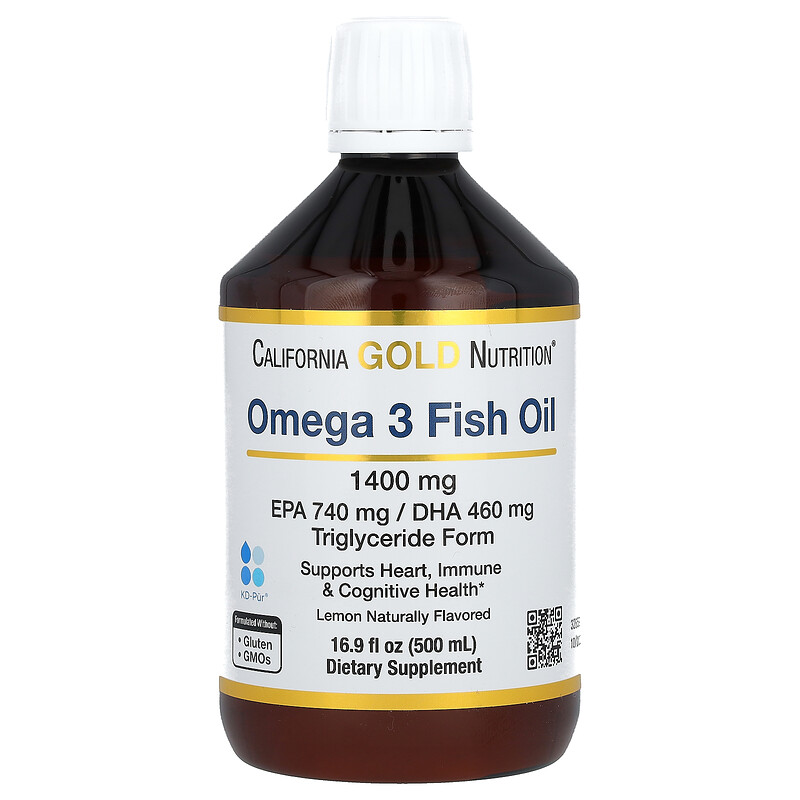 California Gold Nutrition, рыбий жир с омега-3, норвежский триглицерид, натуральный лимонный вкус, 500 мл (16,9 жидк. унции)
California Gold Nutrition, рыбий жир с омега-3, норвежский триглицерид, натуральный лимонный вкус, 500 мл (16,9 жидк. унции)