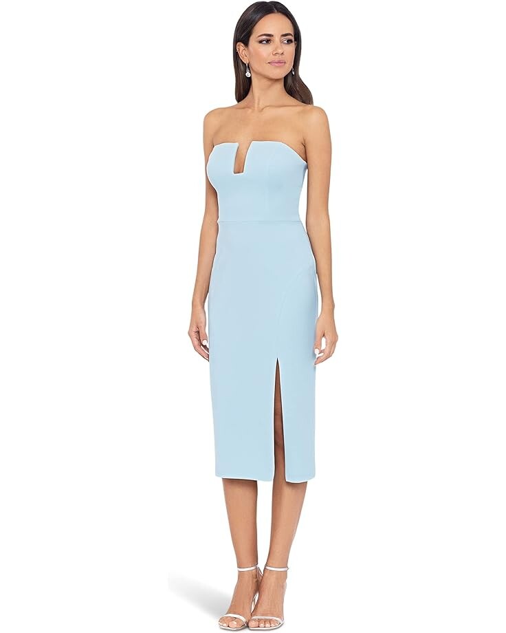 Платье XSCAPE Midi Scuba Crepe Strapless Cutout Dress, цвет Aqua
Платье XSCAPE Midi Scuba Crepe Strapless Cutout Dress, цвет Aqua