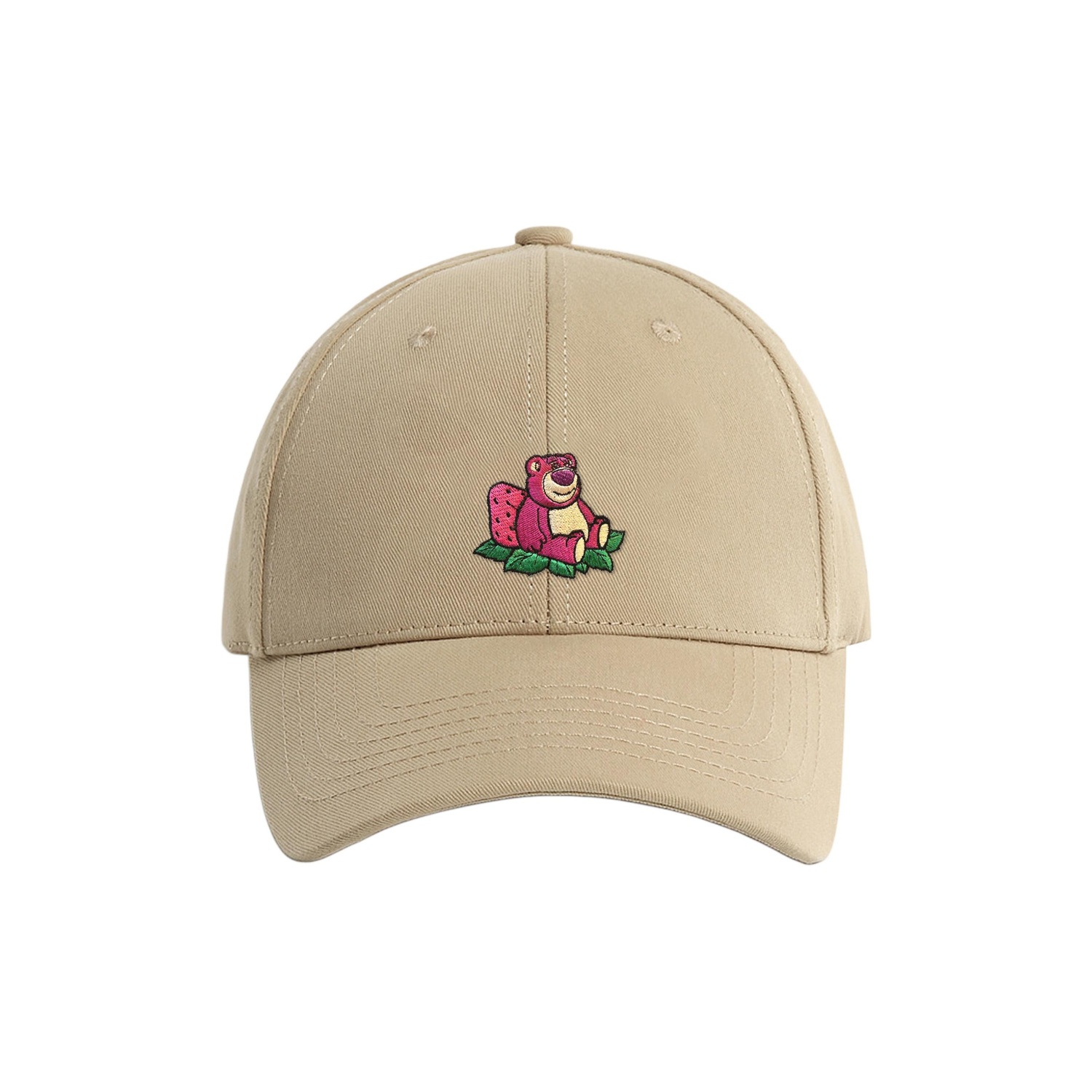 Disney Бейсболка хлопковая унисекс серии Strawberry Bear, Khaki 
Disney Бейсболка хлопковая унисекс серии Strawberry Bear, Khaki