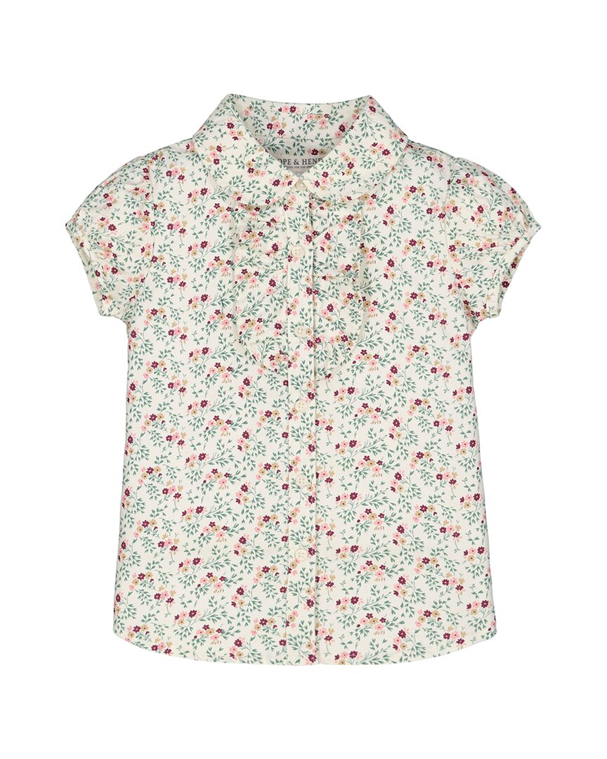 Hope & Henry Блузка с принтом и рюшами спереди, белый
Hope & Henry Блузка с принтом и рюшами спереди, белый