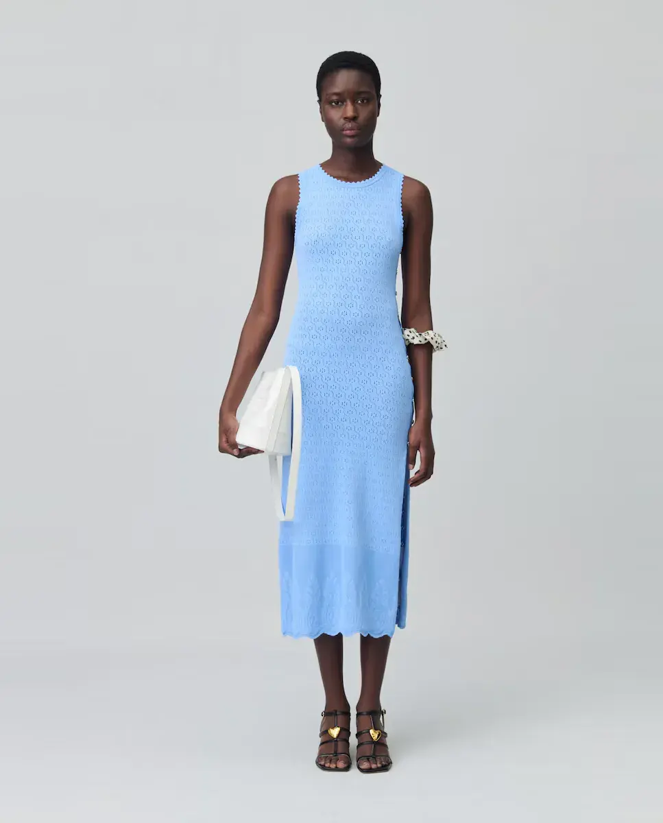 Платье средней длины из трикотажа Claudie Pierlot, светло-голубой
Платье средней длины из трикотажа Claudie Pierlot, светло-голубой