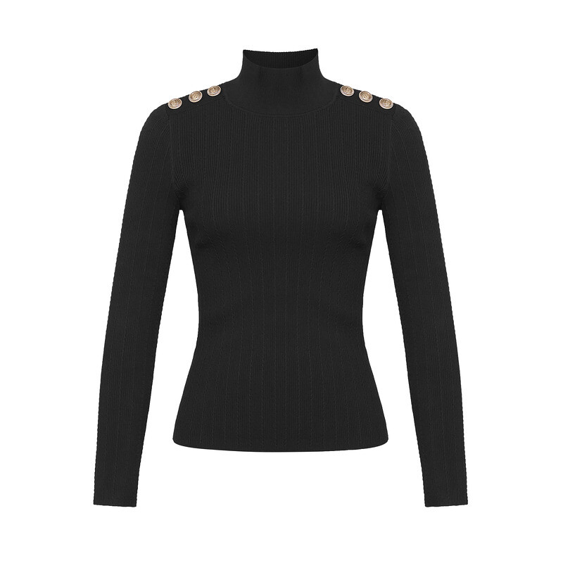 Свитер Deep Breath с эполетом, черный
Свитер Deep Breath с эполетом, черный