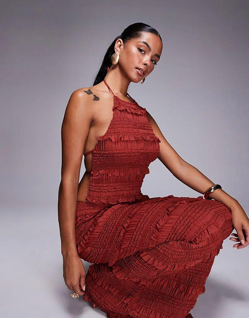 Топ с высоким воротом и открытой спиной от Oh Polly Natesha, ярко-красный, часть комплекта
Топ с высоким воротом и открытой спиной от Oh Polly Natesha, ярко-красный, часть комплекта