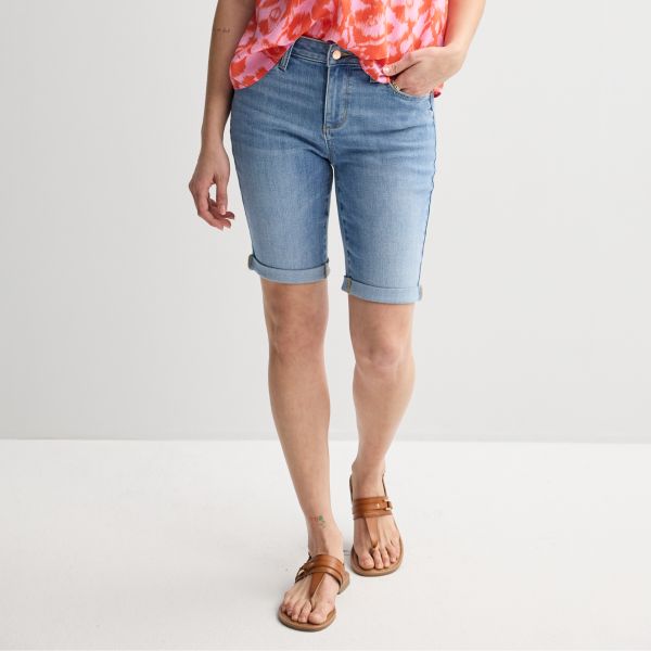 Укороченные джинсовые бермуды с отворотом Sonoma Goods For Life, цвет blue wash
Укороченные джинсовые бермуды с отворотом Sonoma Goods For Life, цвет blue wash