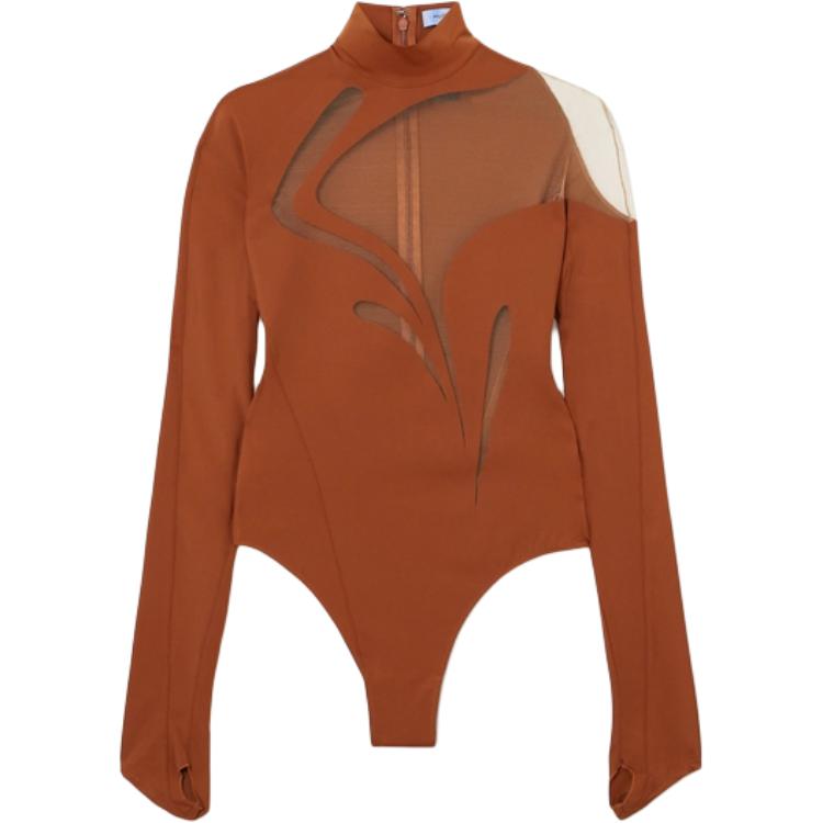 Боди с панелями из сетки illusion Mugler, красный
Боди с панелями из сетки illusion Mugler, красный