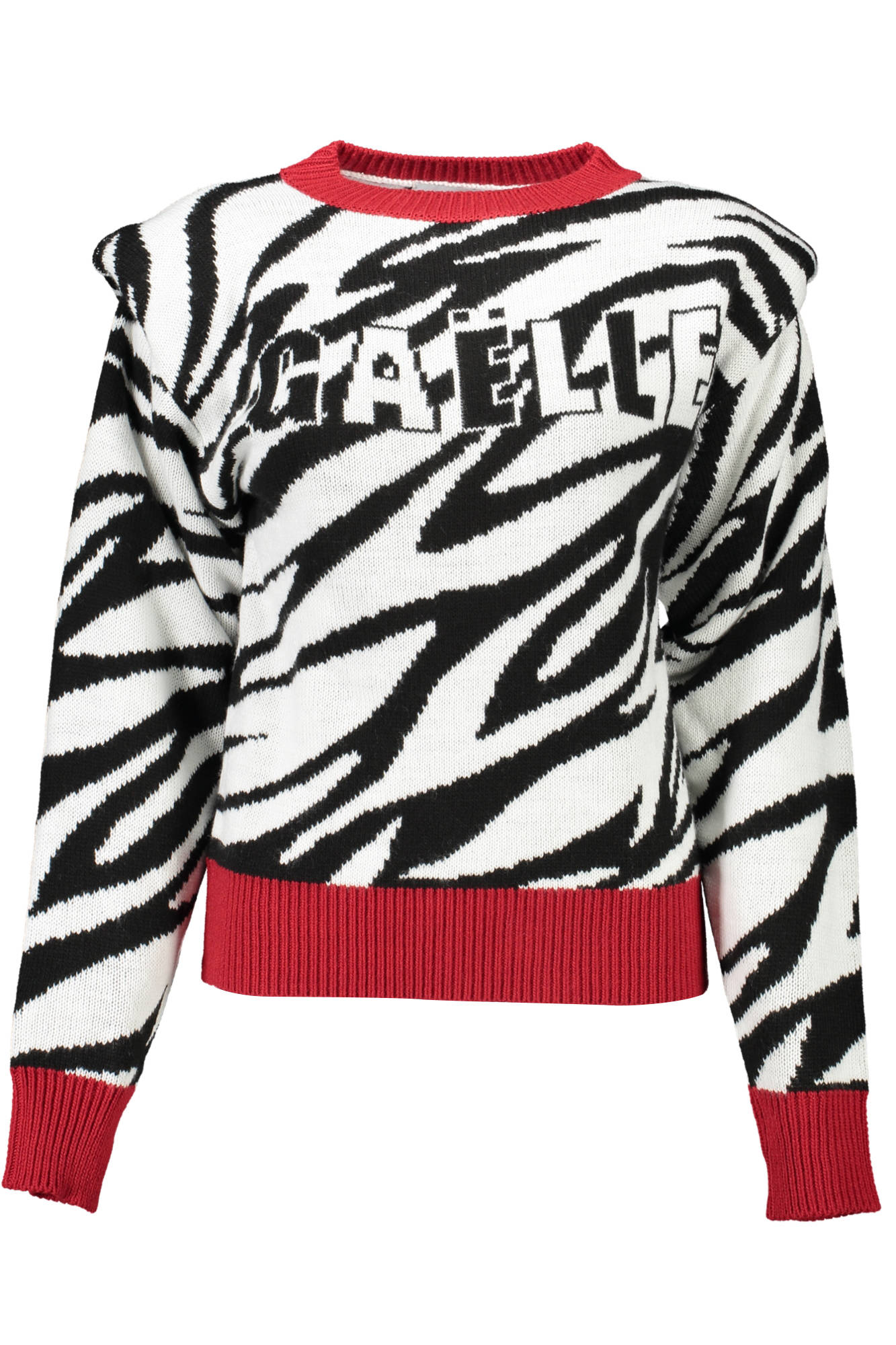 Женский джемпер Gaelle Paris с узором зебра и контрастными деталями, черно-белый
Женский джемпер Gaelle Paris с узором зебра и контрастными деталями, черно-белый