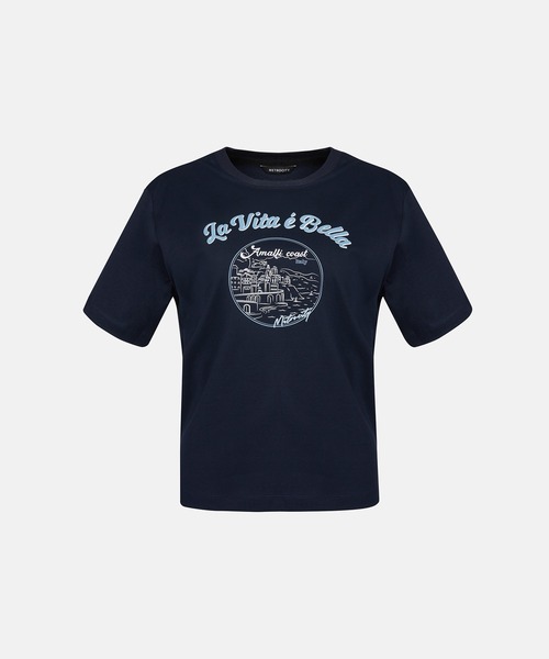 Футболка с коротким рукавом, ретро, из 100% хлопка, с принтом La Vita E Bella METROCITY, темно-синий
Футболка с коротким рукавом, ретро, из 100% хлопка, с принтом La Vita E Bella METROCITY, темно-синий