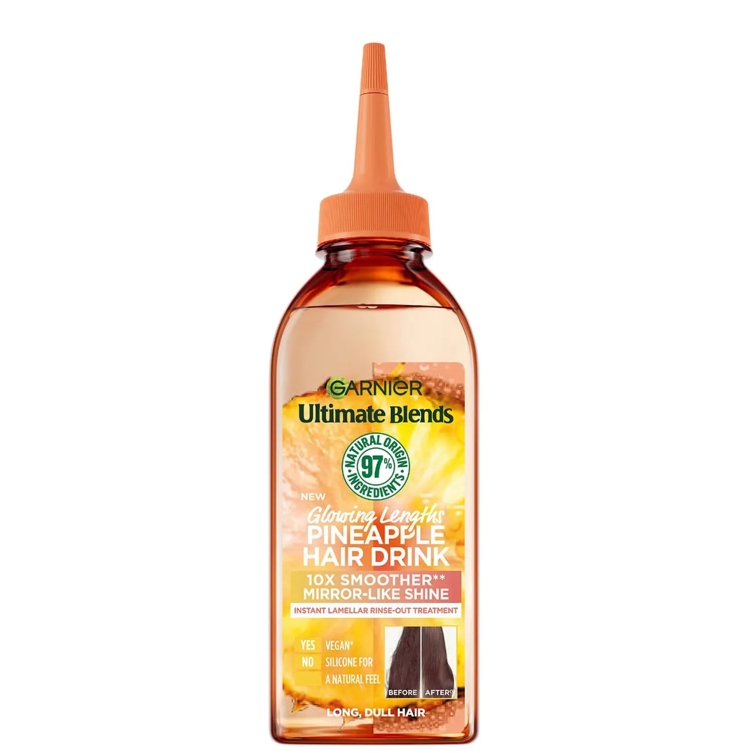 Ultimate Blends Glowing Longs Ананасовый напиток для волос жидкий кондиционер для длинных тусклых волос 200 мл Garnier
Ultimate Blends Glowing Longs Ананасовый напиток для волос жидкий кондиционер для длинных тусклых волос 200 мл Garnier