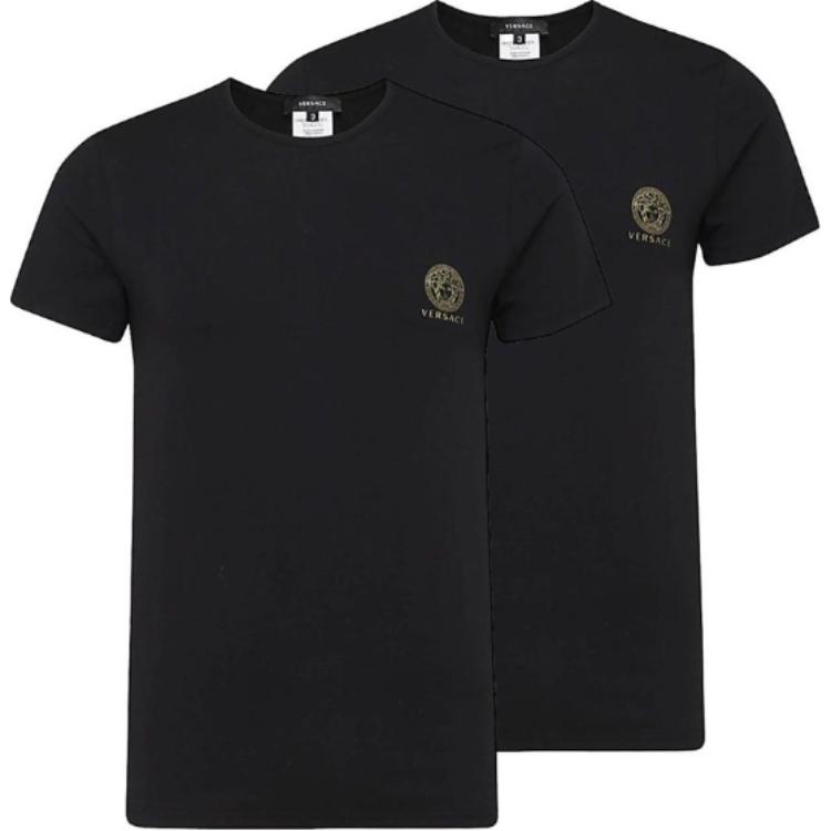 2 Футболки с круглым вырезом VERSACE, черный 
2 Футболки с круглым вырезом VERSACE, черный