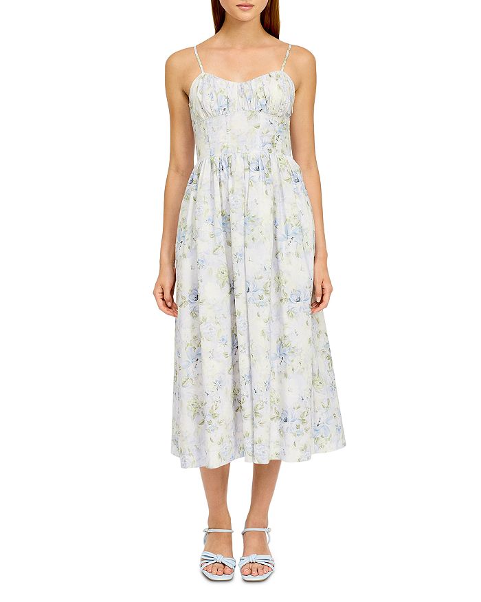 Платье миди с алым принтом En Saison, синий
Платье миди с алым принтом En Saison, синий