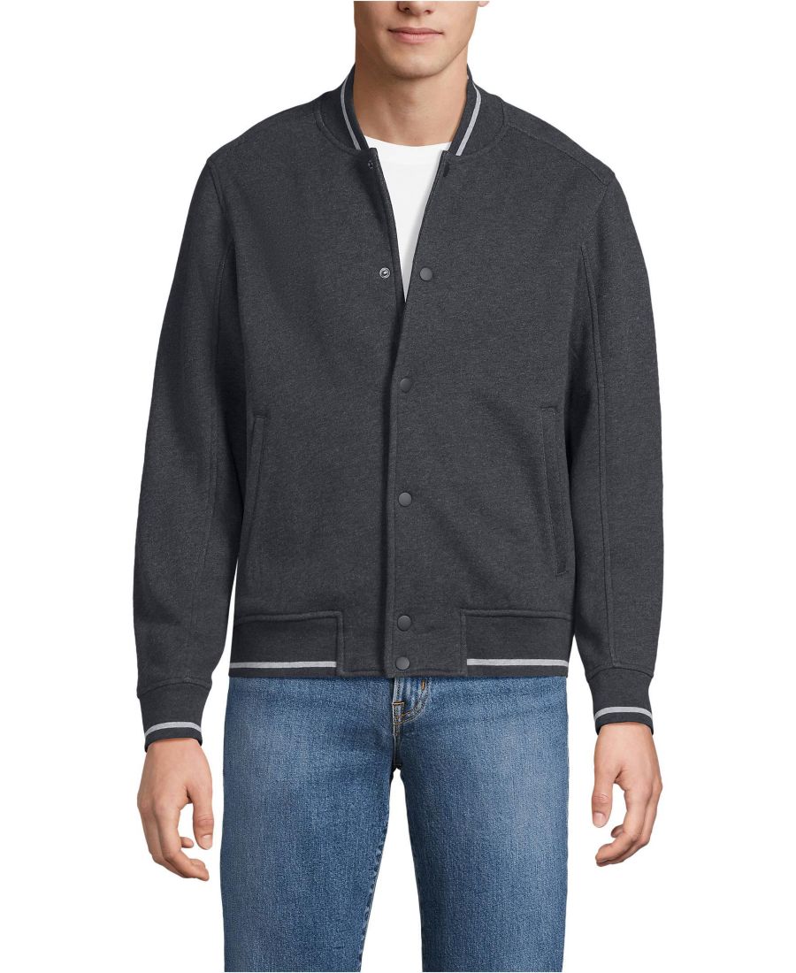 Мужская спортивная куртка-бомбер Serious Sweats Lands' End, Dark charcoal heather
Мужская спортивная куртка-бомбер Serious Sweats Lands' End, Dark charcoal heather