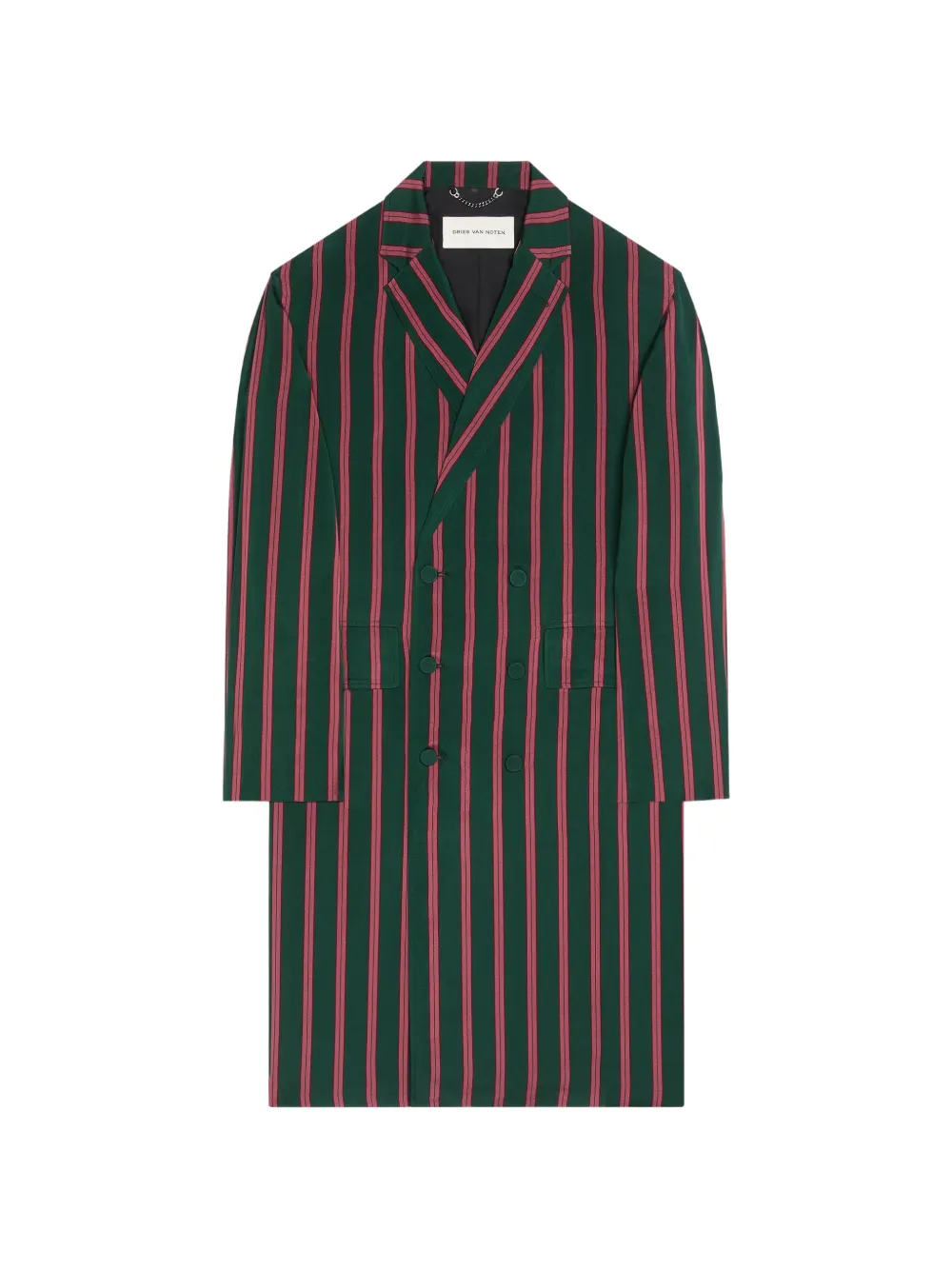Пальто в полоску Dries Van Noten, зеленый
Пальто в полоску Dries Van Noten, зеленый