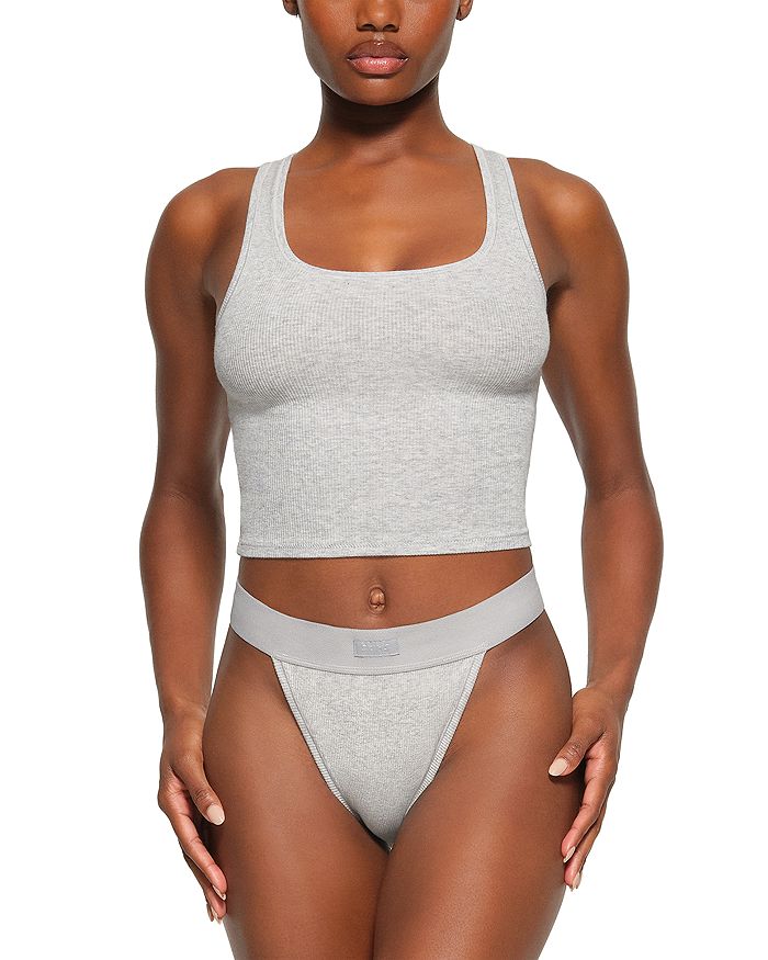 Хлопковый майка-борцовка SKIMS, серый
Хлопковый майка-борцовка SKIMS, серый