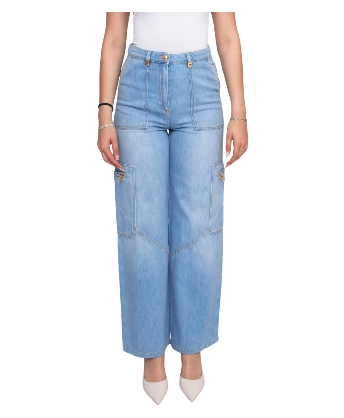 Джинсы-Карго с большими карманами и украшениями. Elisabetta Franchi, синий
Джинсы-Карго с большими карманами и украшениями. Elisabetta Franchi, синий