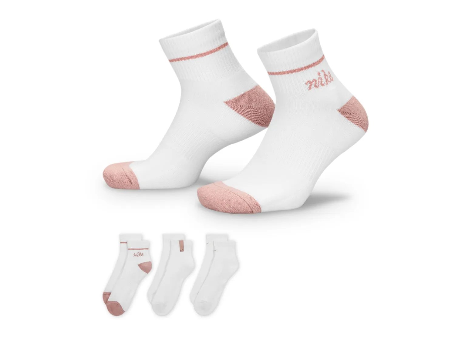 Носки Nike Logo Women's Quarter Ankle Socks - 3 Pack, White/Blush
Носки Nike Logo Women's Quarter Ankle Socks - 3 Pack, White/Blush