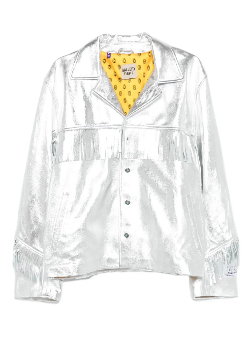 Куртка Orlando с эффектом металлик и бахромой GALLERY DEPT., серебяный
Куртка Orlando с эффектом металлик и бахромой GALLERY DEPT., серебяный