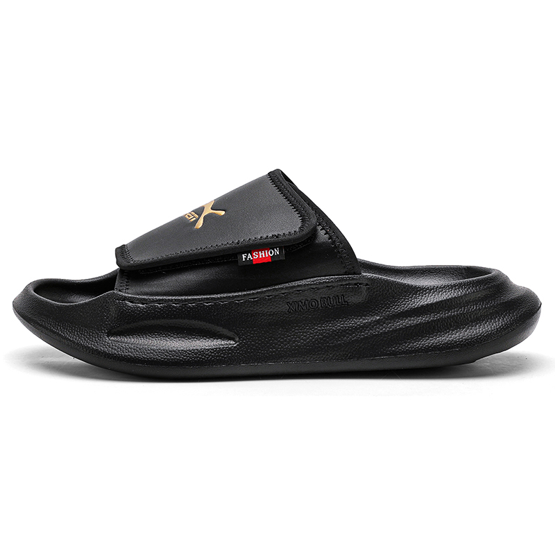 XIMO BULL Тапочки-слайды мужские, черно-белые 
XIMO BULL Тапочки-слайды мужские, черно-белые