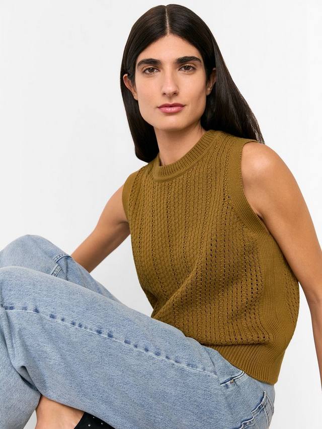 Топ с ажурной вязкой Pointelle Whistles, Olive
Топ с ажурной вязкой Pointelle Whistles, Olive