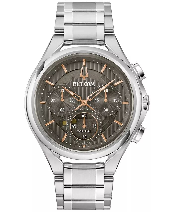 Мужские часы с хронографом и изогнутым браслетом из нержавеющей стали, 44 мм Bulova
Мужские часы с хронографом и изогнутым браслетом из нержавеющей стали, 44 мм Bulova