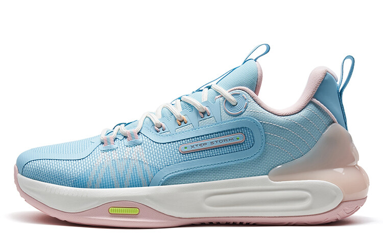 Баскетбольные кроссовки мужские с низким верхом светло-голубые / пудра цвета вишни Xtep 
Баскетбольные кроссовки мужские с низким верхом светло-голубые / пудра цвета вишни Xtep