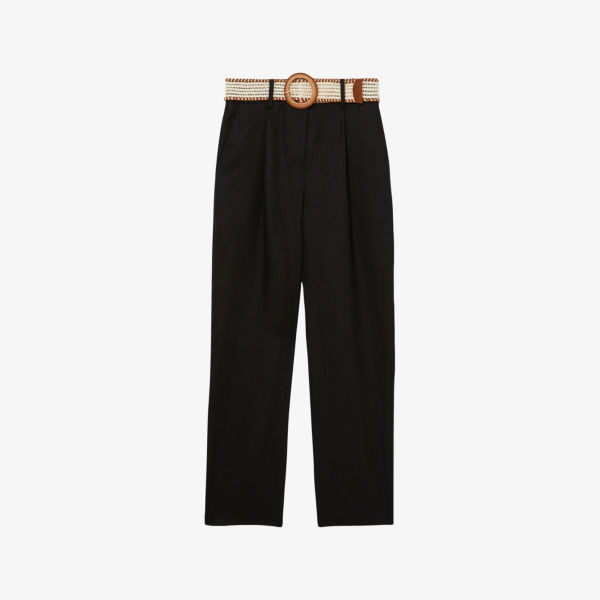 Брюки Reiss Beau зауженные льняные, черный
Брюки Reiss Beau зауженные льняные, черный