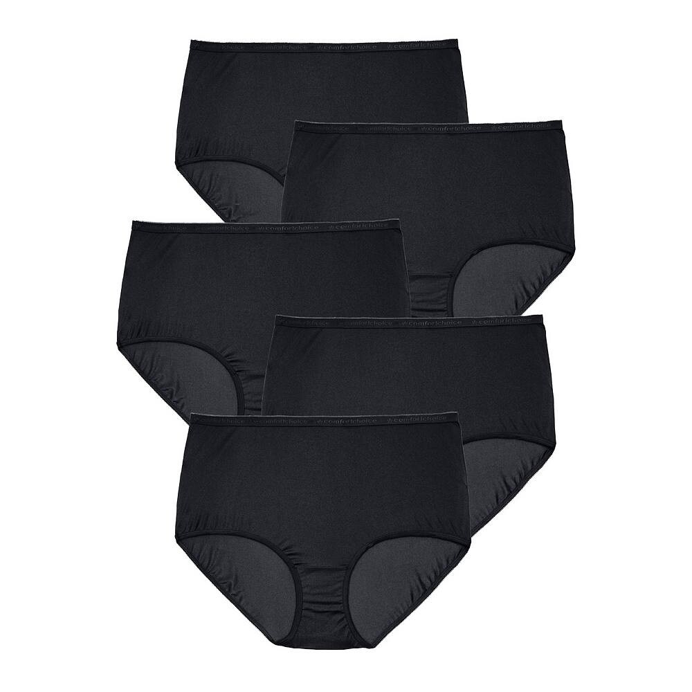 Женские нейлоновые трусы больших размеров Comfort Choice, 5 шт., черный 
Женские нейлоновые трусы больших размеров Comfort Choice, 5 шт., черный