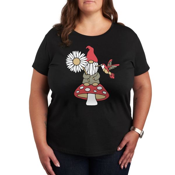 Плюс футболка с рисунком гнома-гриба Licensed Character, черный
Плюс футболка с рисунком гнома-гриба Licensed Character, черный