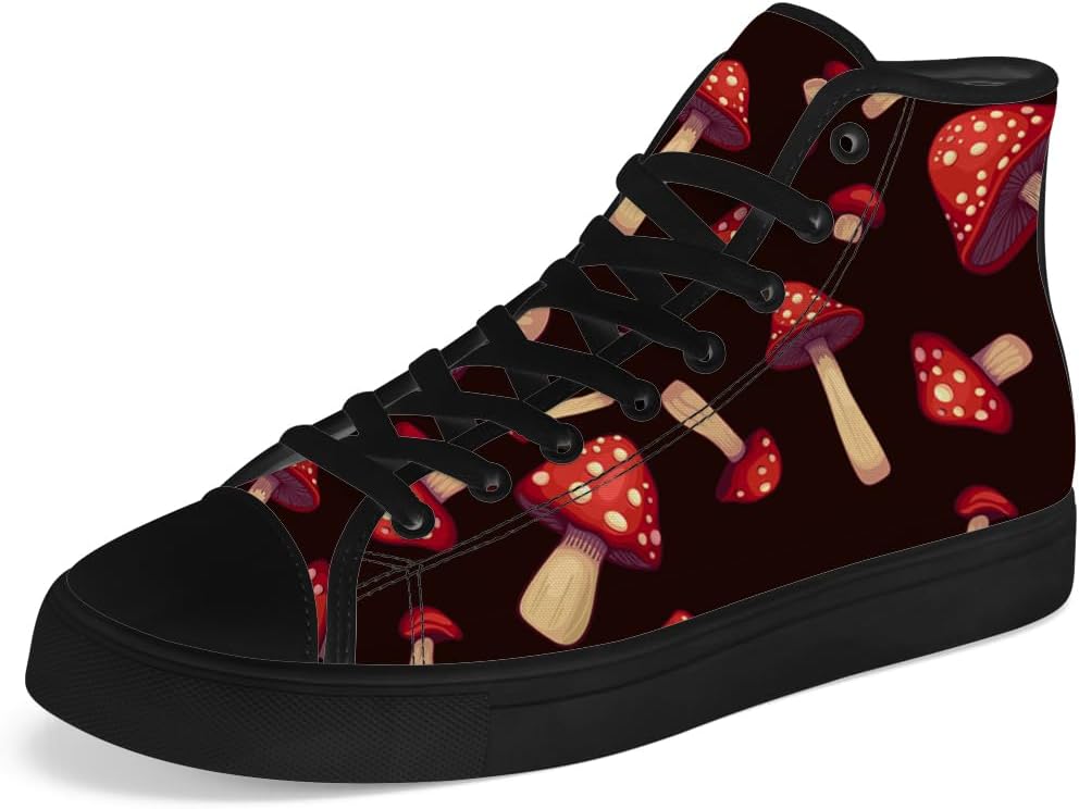 Кеды Chebing для мужчин и женщин с высоким верхом в форме гриба, с высокими холщовыми шнуровками, повседневная обувь, подарок для мужчин и женщин, красный
Кеды Chebing для мужчин и женщин с высоким верхом в форме гриба, с высокими холщовыми шнуровками, повседневная обувь, подарок для мужчин и женщин, красный