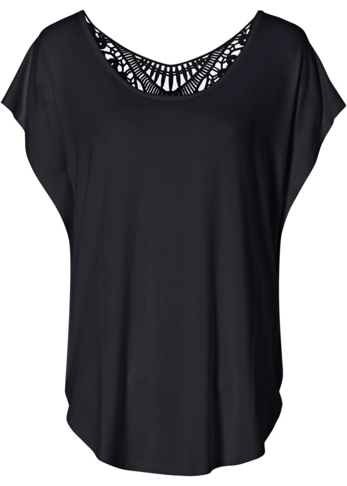 Рубашка со вставкой крючком Bodyflirt, черный
Рубашка со вставкой крючком Bodyflirt, черный