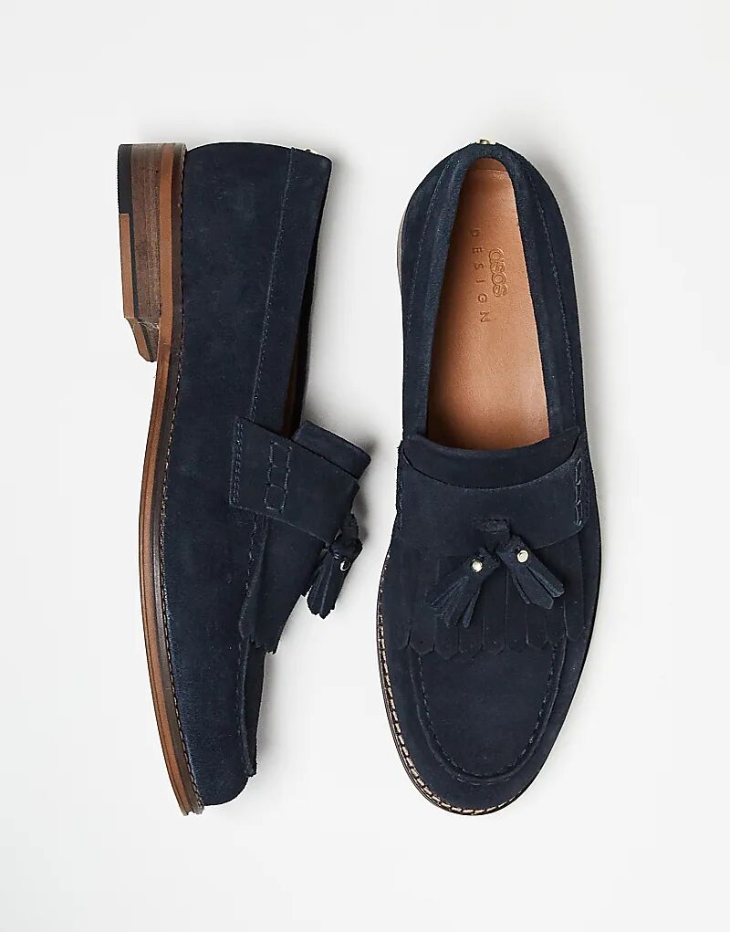 Лоферы ASOS DESIGN из темно-синей замши с бахромой
Лоферы ASOS DESIGN из темно-синей замши с бахромой