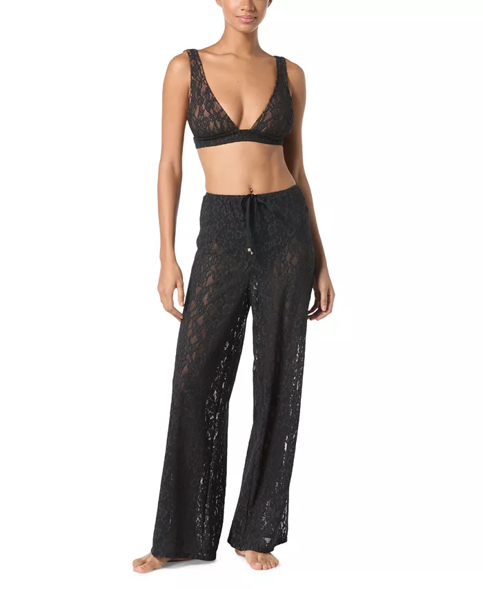 Женские кружевные брюки-палаццо Michael Kors, черный
Женские кружевные брюки-палаццо Michael Kors, черный