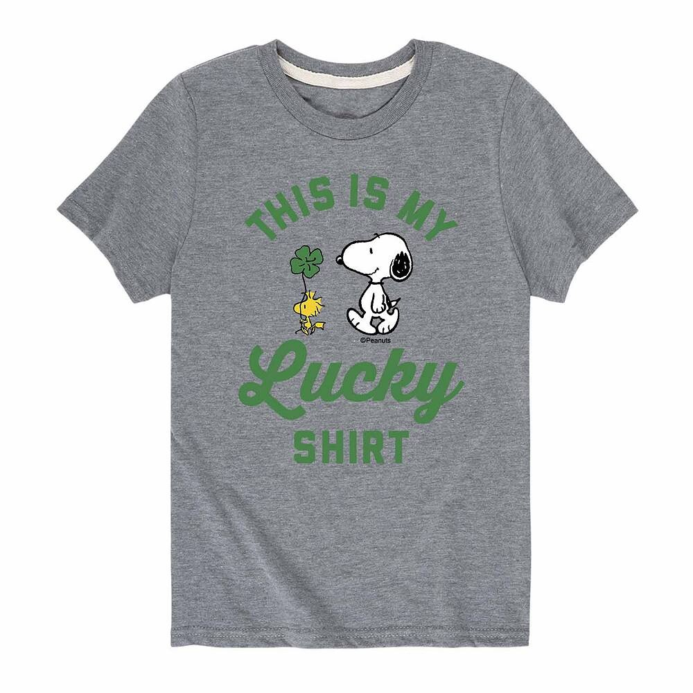 Рубашка Peanuts Lucky для мальчиков 8–20 лет, футболка с рисунком Snoopy Licensed Character, серый
Рубашка Peanuts Lucky для мальчиков 8–20 лет, футболка с рисунком Snoopy Licensed Character, серый