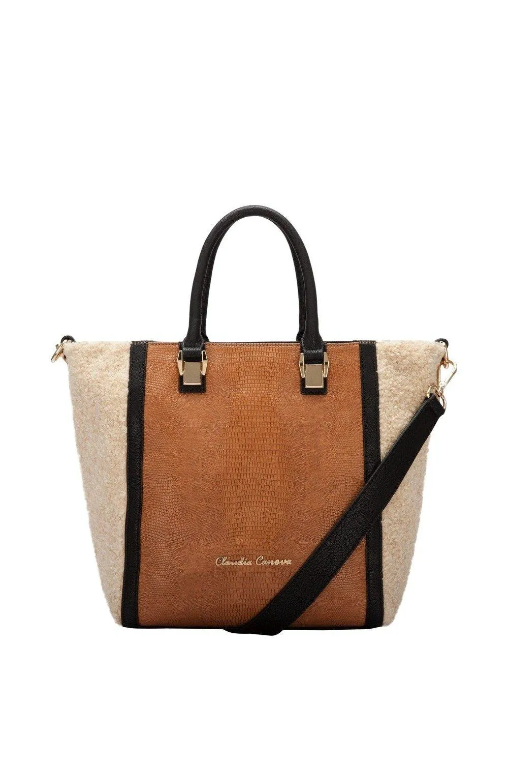Двухцветная большая сумка Claudia Canova, бежевый
Двухцветная большая сумка Claudia Canova, бежевый
