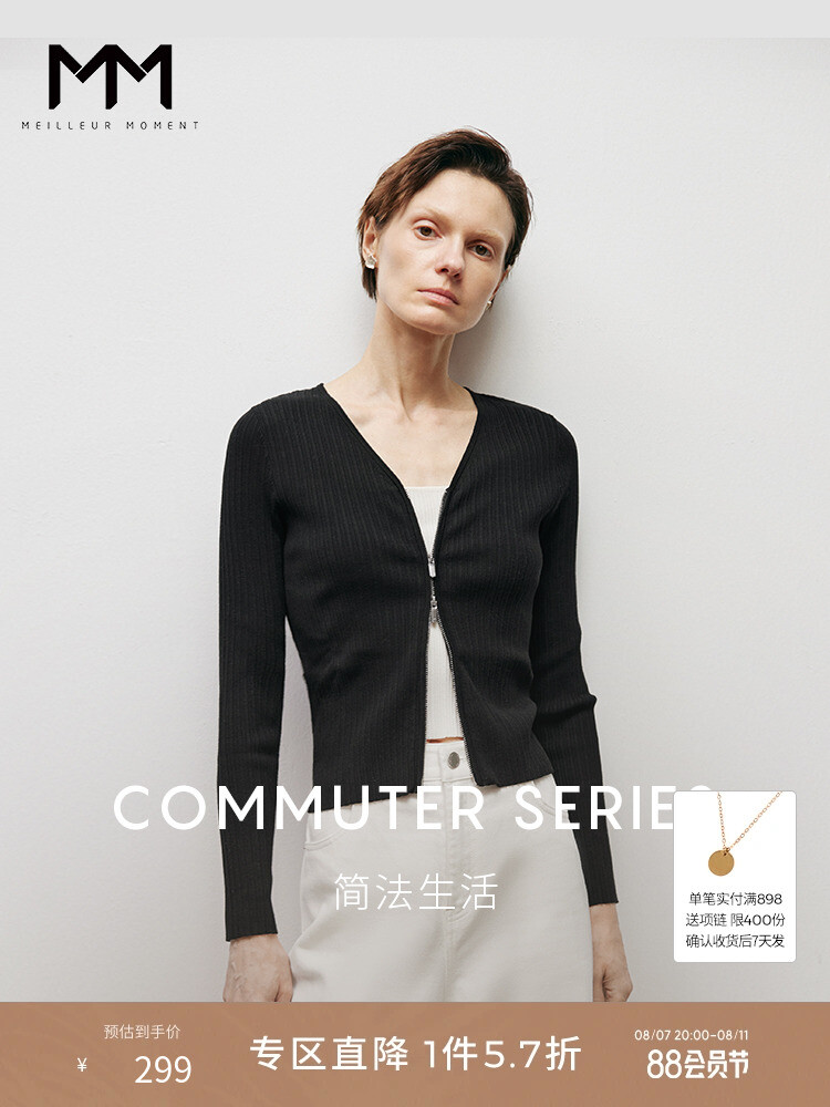 Свитер Mai Meng на молнии с v-образным вырезом, черный
Свитер Mai Meng на молнии с v-образным вырезом, черный