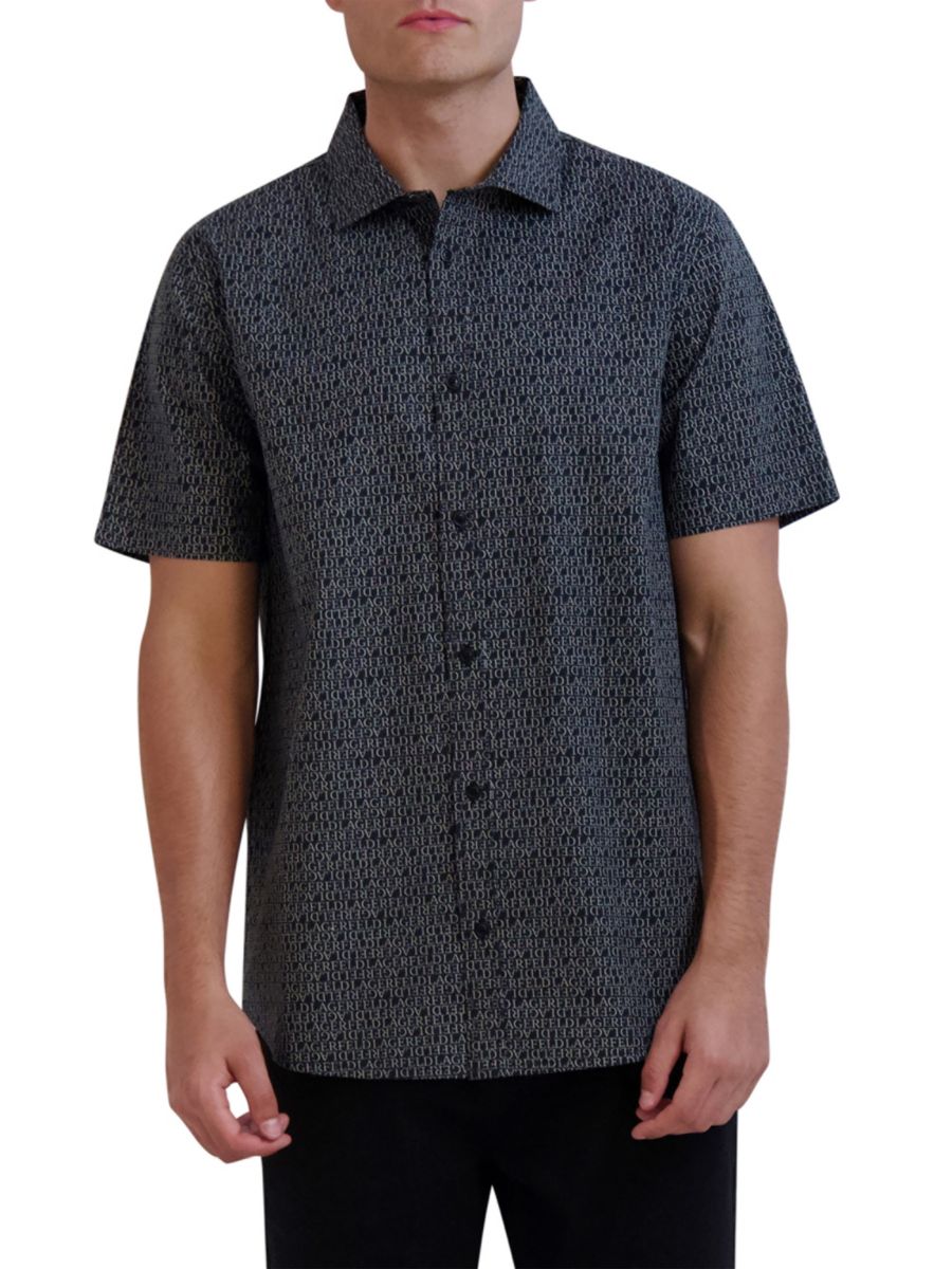 Рубашка с монограммой Karl Lagerfeld Paris, черный/белый
Рубашка с монограммой Karl Lagerfeld Paris, черный/белый