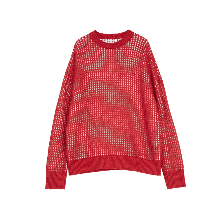 ELLE Трикотажный свитер женский красный с круглым вырезом Moderate
ELLE Трикотажный свитер женский красный с круглым вырезом Moderate