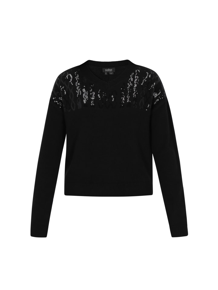 Женский свитер черного цвета usha BLACK LABEL
Женский свитер черного цвета usha BLACK LABEL