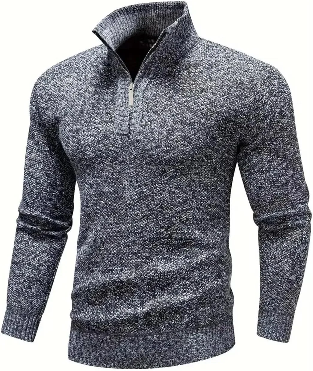 Мужской свитер с воротником-стойкой на молнии, зимний, утепленный, приталенный
Мужской свитер с воротником-стойкой на молнии, зимний, утепленный, приталенный