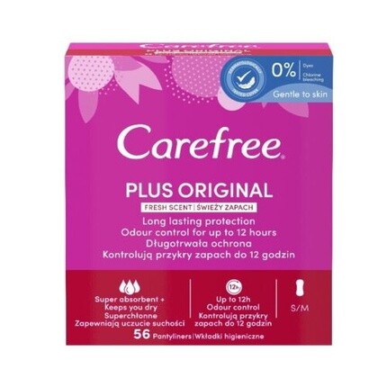 Вкладыши гигиенические Carefree Plus Original Fresh Scent 56шт Markenlos
Вкладыши гигиенические Carefree Plus Original Fresh Scent 56шт Markenlos