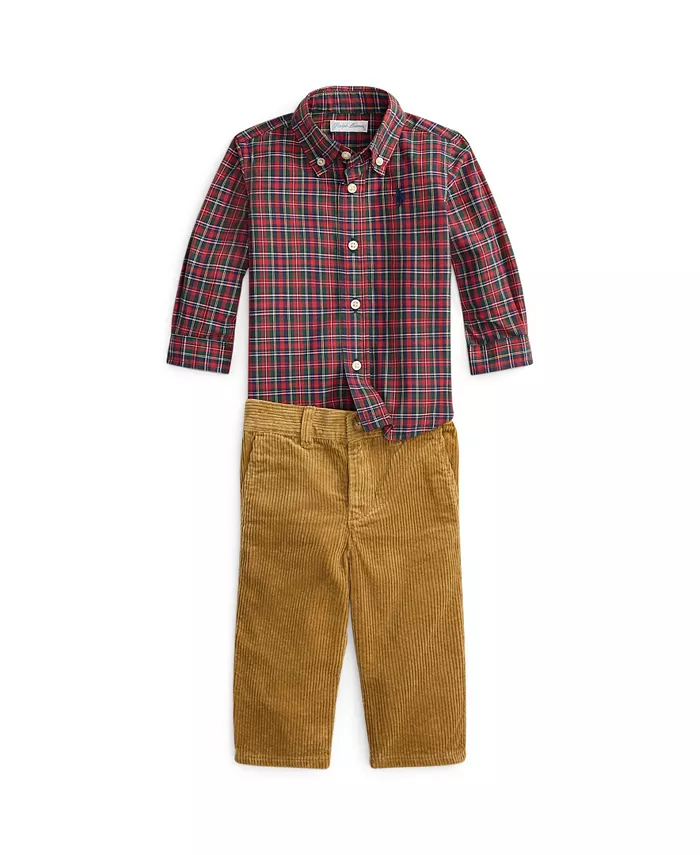 Комплект из двух предметов: клетчатая хлопковая рубашка и вельветовые брюки для мальчика Polo Ralph Lauren, мультиколор
Комплект из двух предметов: клетчатая хлопковая рубашка и вельветовые брюки для мальчика Polo Ralph Lauren, мультиколор