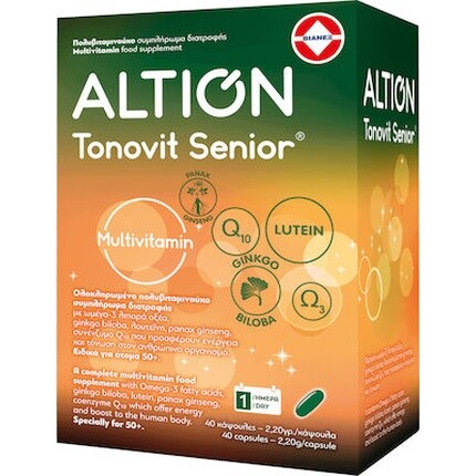 Tonovit Senior 50 Мультивитамины - 40 Мягких Капсул Altion
Tonovit Senior 50 Мультивитамины - 40 Мягких Капсул Altion