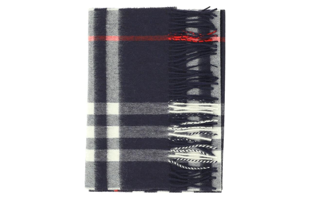 Шарф женский Burberry Fringed Check, серый 
Шарф женский Burberry Fringed Check, серый