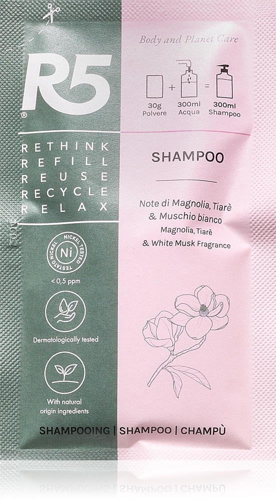 Shampoo da riattivare hair shampoo R5, 30 мл
Shampoo da riattivare hair shampoo R5, 30 мл