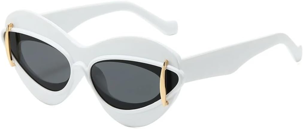 Модные солнцезащитные очки «кошачий глаз» для женщин, винтажные очки, роскошные солнцезащитные очки в стиле панк, защита от УФ-излучения UV400, очки большого размера TVTBBVV, White
Модные солнцезащитные очки «кошачий глаз» для женщин, винтажные очки, роскошные солнцезащитные очки в стиле панк, защита от УФ-излучения UV400, очки большого размера TVTBBVV, White