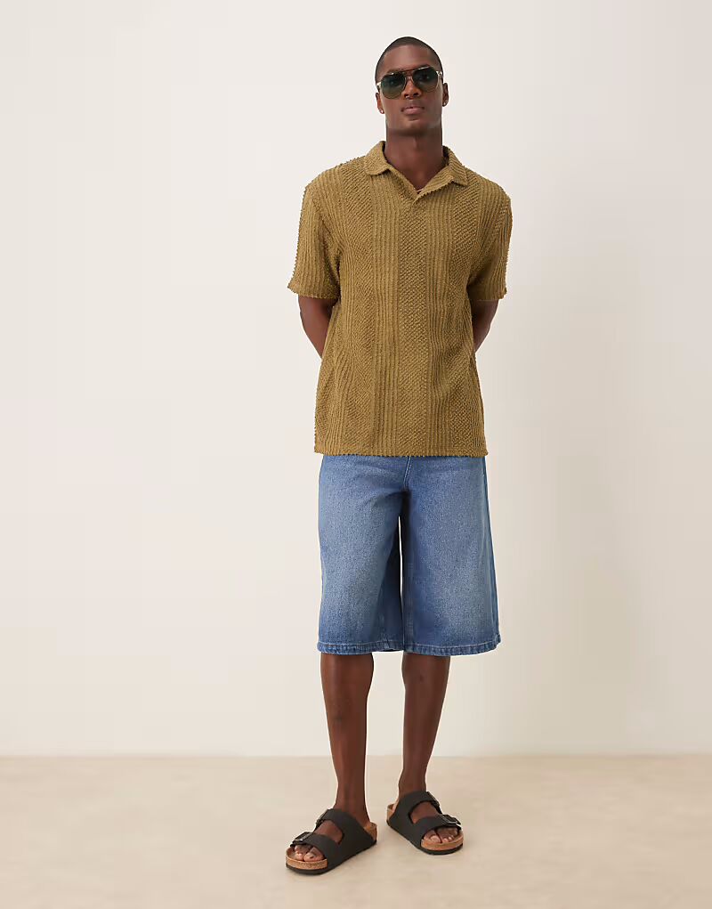 Удлинённые джинсовые шорты, цвет средне-синий Asos Design
Удлинённые джинсовые шорты, цвет средне-синий Asos Design