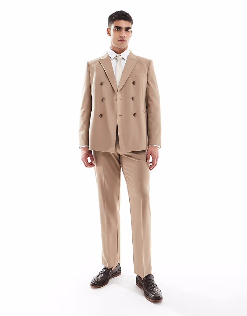 Двубортный пиджак коричневого цвета Asos Design
Двубортный пиджак коричневого цвета Asos Design