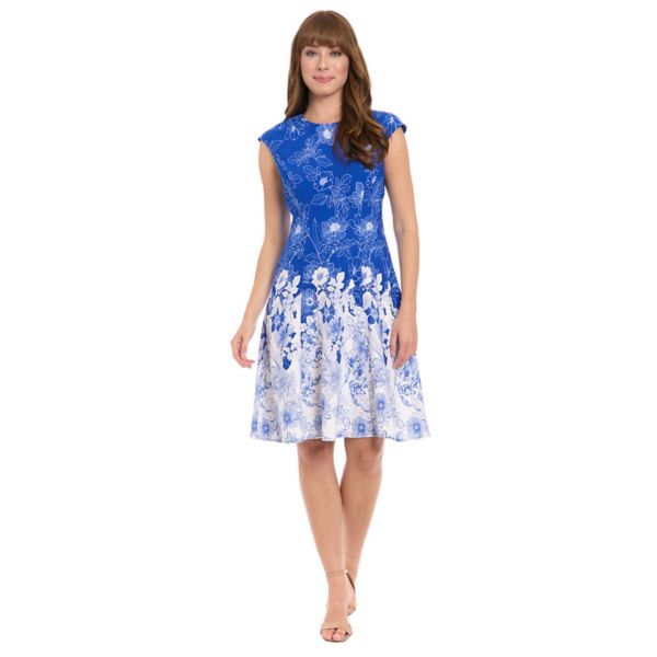 Миди-платье с короткими рукавами-крылышками и расклешенным подолом London Times, цвет blue ivory
Миди-платье с короткими рукавами-крылышками и расклешенным подолом London Times, цвет blue ivory