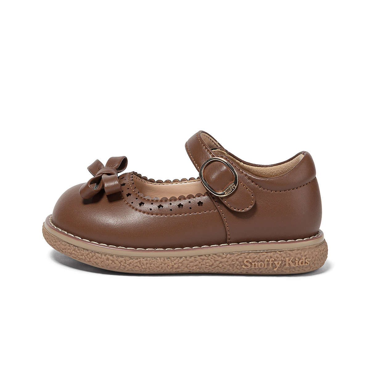 Нескользящие, дышащие и сбалансированные детские кожаные туфли. Snoffy, мокко
Нескользящие, дышащие и сбалансированные детские кожаные туфли. Snoffy, мокко